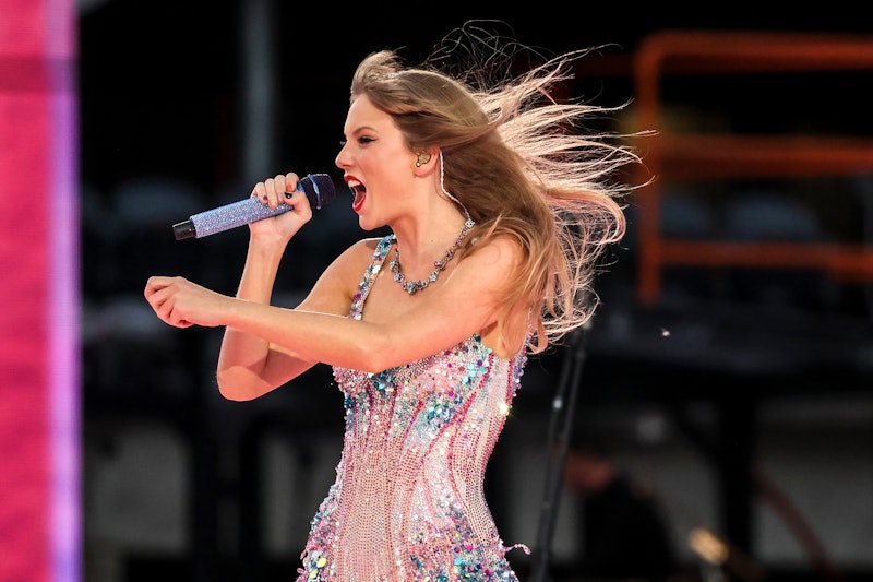 Taylor Swift performs during opening night of the Chicago Eras Tour at Soldier Field on June 2, 2023...