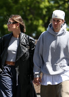 LOS ANGELES, CA - JUNE 02: Hailey Bieber and Justin Bieber are seen on June 02, 2023 in Los Angeles,...