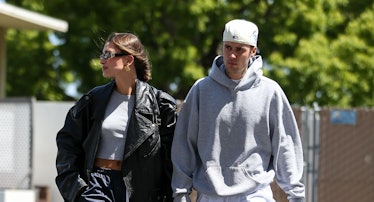 LOS ANGELES, CA - JUNE 02: Hailey Bieber and Justin Bieber are seen on June 02, 2023 in Los Angeles,...