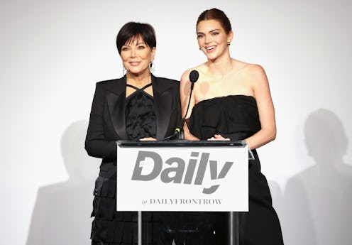 BEVERLY HILLS, CALIFORNIA - APRIL 10: (L-R) Kris Jenner and Kendall Jenner speak onstage during the ...