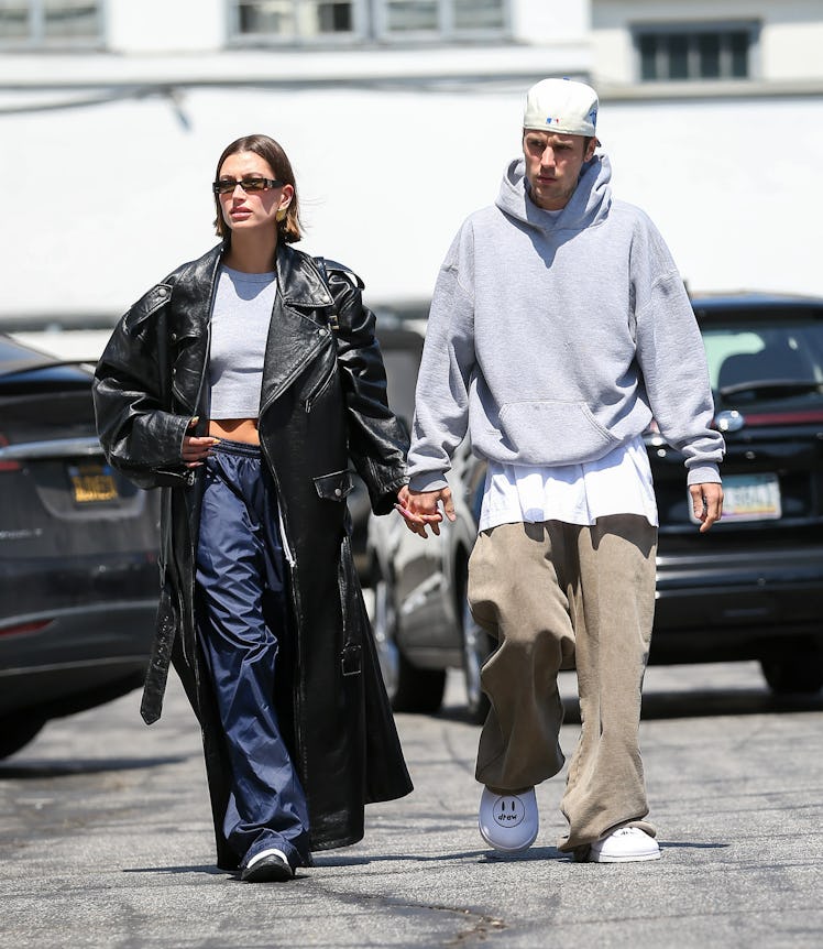 Hailey Bieber and Justin Bieber are seen on June 02, 2023 in Los Angeles, California.