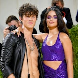 NEW YORK, NEW YORK - SEPTEMBER 13: Shawn Mendes and  Camila Cabello attend The 2021 Met Gala Celebra...