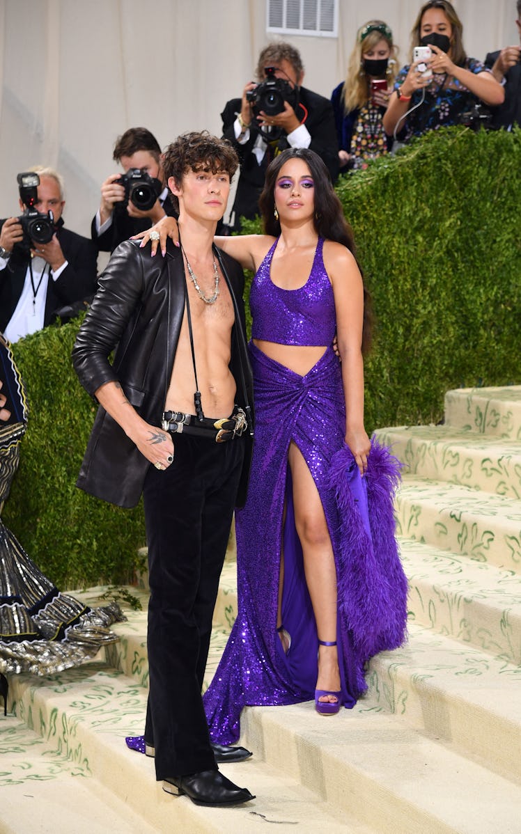 Shawn Mendes and Camila Cabello arrive for the 2021 Met Gala.