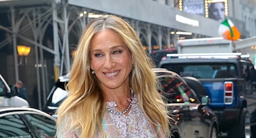 NEW YORK, NY - JUNE 08: Sarah Jessica Parker is seen arriving at the 'Good Morning America' show in ...