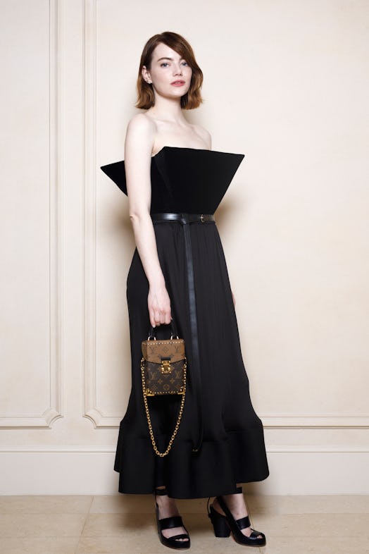 Emma Stone at a Louis Vuitton private dinner at the Hotel Ritz.
