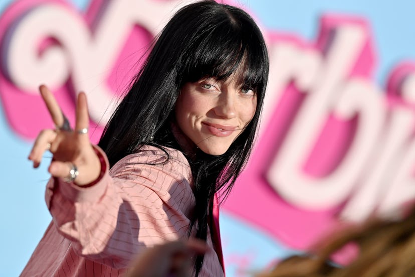 Billie Eilish attends the World Premiere of "Barbie" on July 09, 2023.