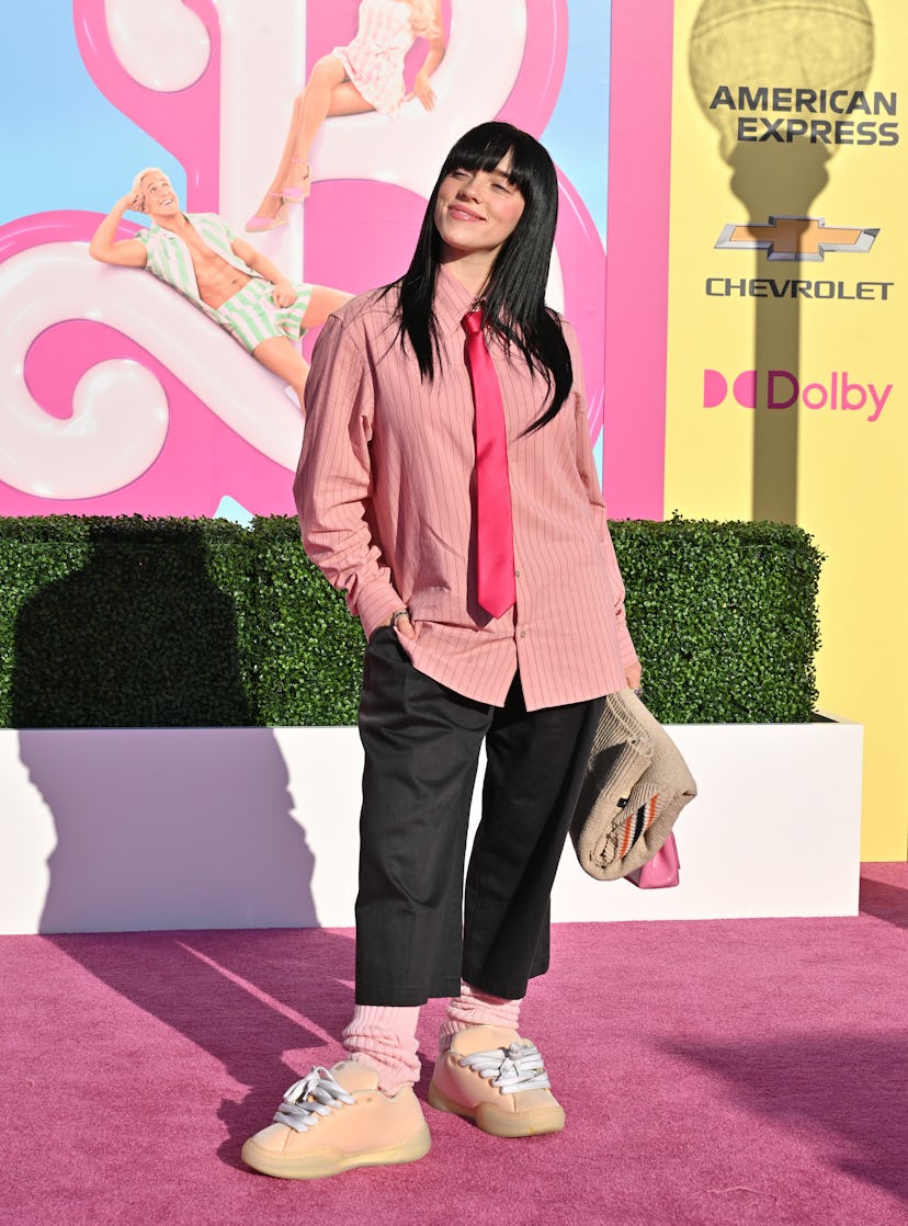 LOS ANGELES, CALIFORNIA - JULY 09: Billie Eilish attends the World Premiere of "Barbie" at Shrine Au...