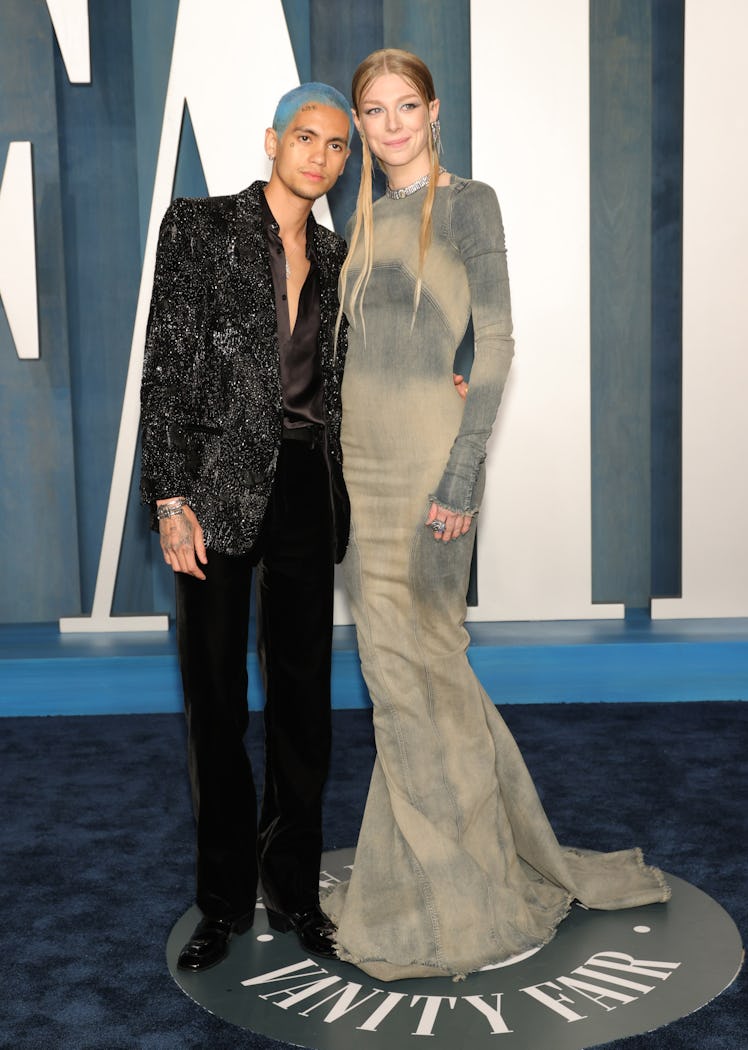 Dominic Fike and Hunter Schafer at the Vanity Fair Oscar Party.