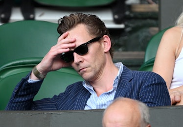 Tom Hiddleston attends day five of the Wimbledon Tennis Championships