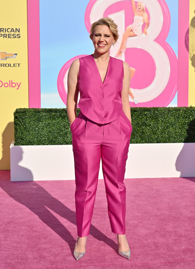 LOS ANGELES, CALIFORNIA - JULY 09: Kate McKinnon attends the World Premiere of "Barbie" at Shrine Au...