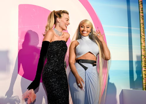 Margot Robbie and Nicki Minaj had fierce Barbie nails at the premiere of the "Barbie" movie on July ...