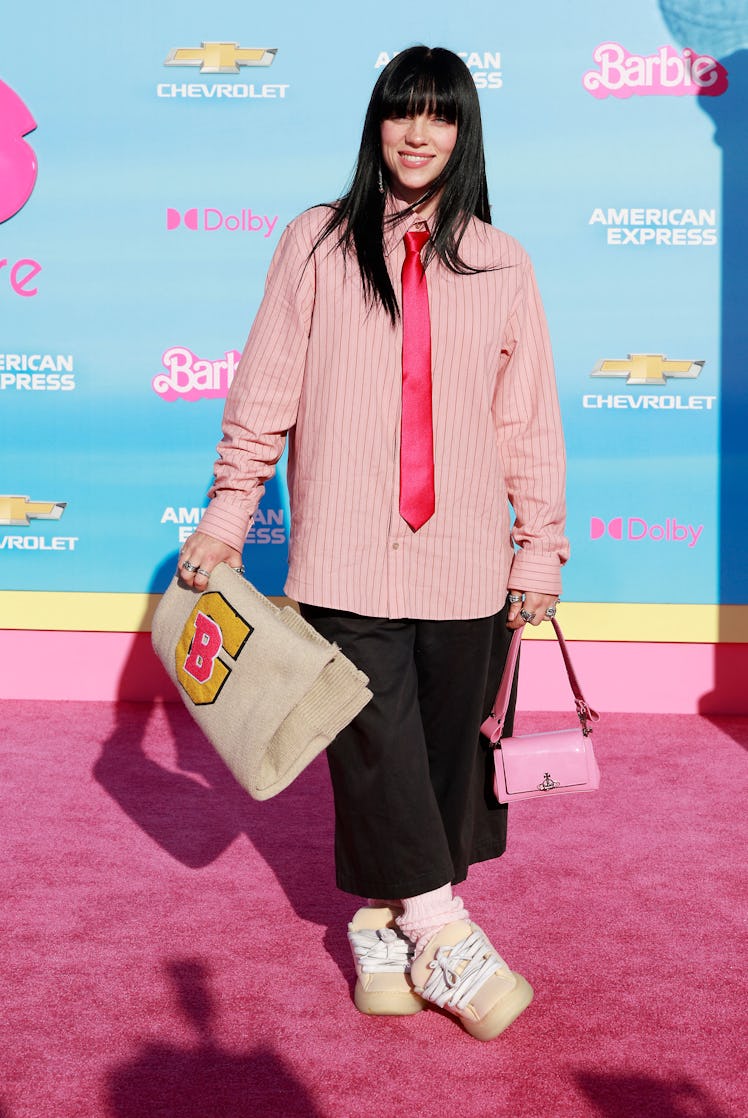US singer/songwriter Billie Eilish arrives for the world premiere of "Barbie" 