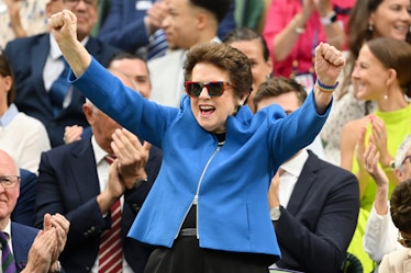 Billie Jean King attends day six of the Wimbledon Tennis Championships