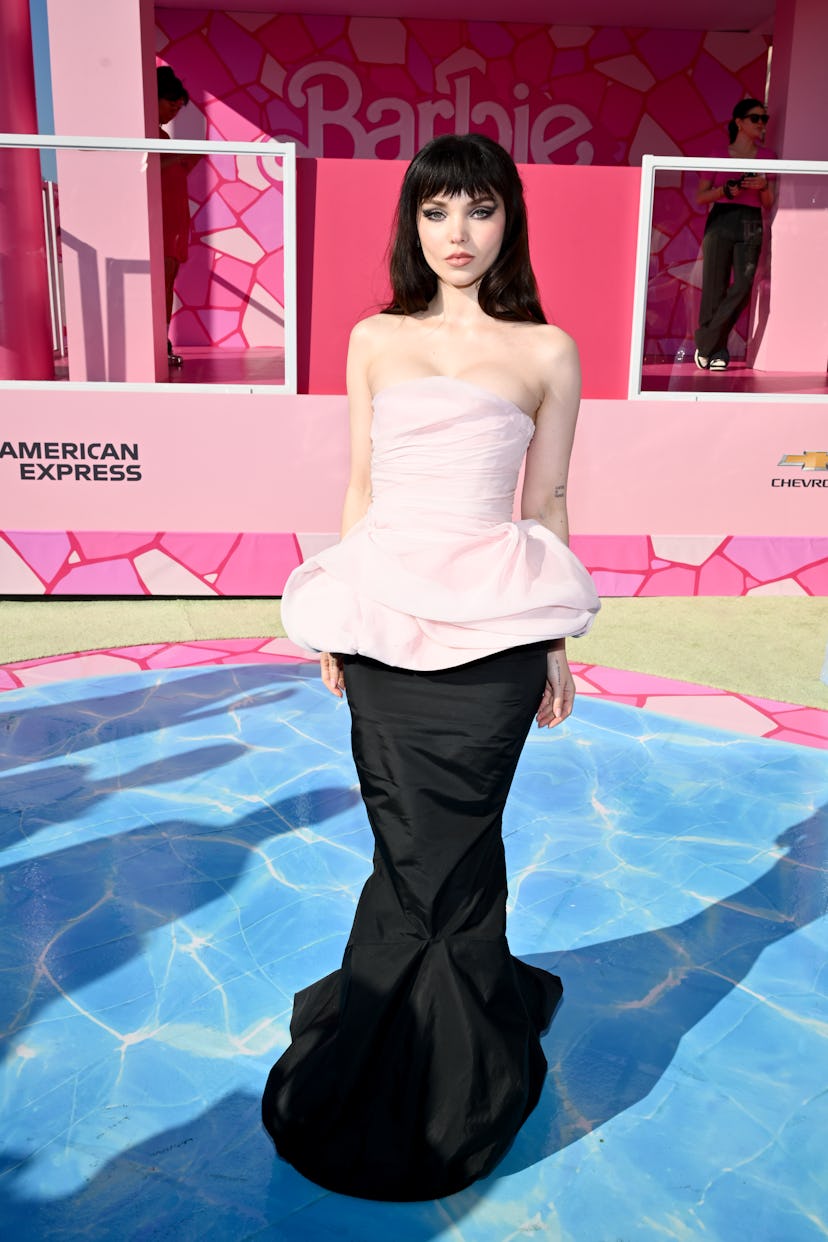 Dove Cameron at the premiere of "Barbie" held at Shrine Auditorium and Expo Hall on July 9, 2023 in ...