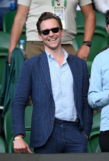 Tom Hiddleston attends day five of the Wimbledon Tennis Championships