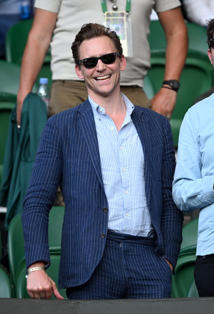 Tom Hiddleston attends day five of the Wimbledon Tennis Championships