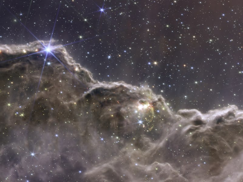 Image released by NASA on July 12, 2022 shows a composite image of the Cosmic Cliffs in the Carina N...
