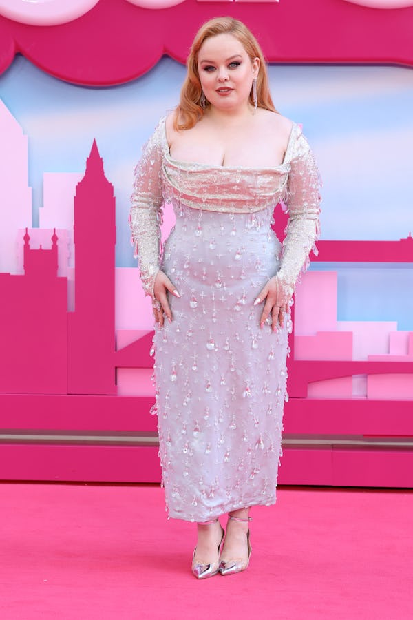 Nicola Coughlan debuted strawberry blonde hair at the European premiere of ‘Barbie’ in July 2023.