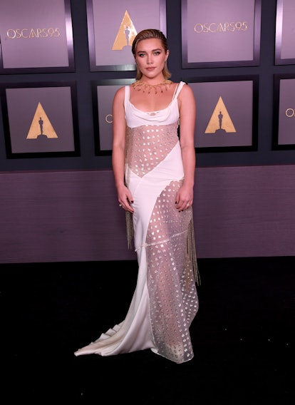 Florence Pugh attends the Academy of Motion Picture Arts and Sciences 13th Governors Awards on Novem...