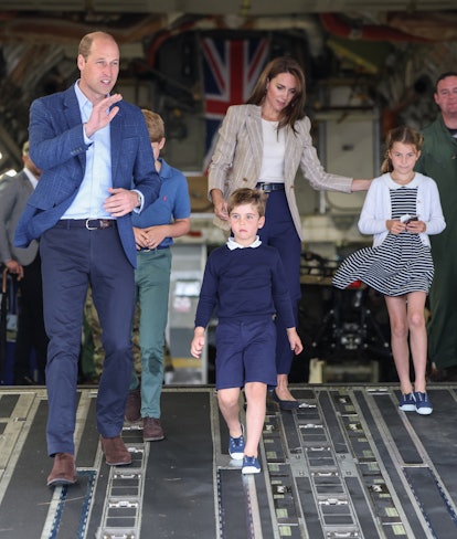 FAIRFORD, ENGLAND - JULY 14: Prince William, Prince of Wales and Catherine, Princess of Wales with P...