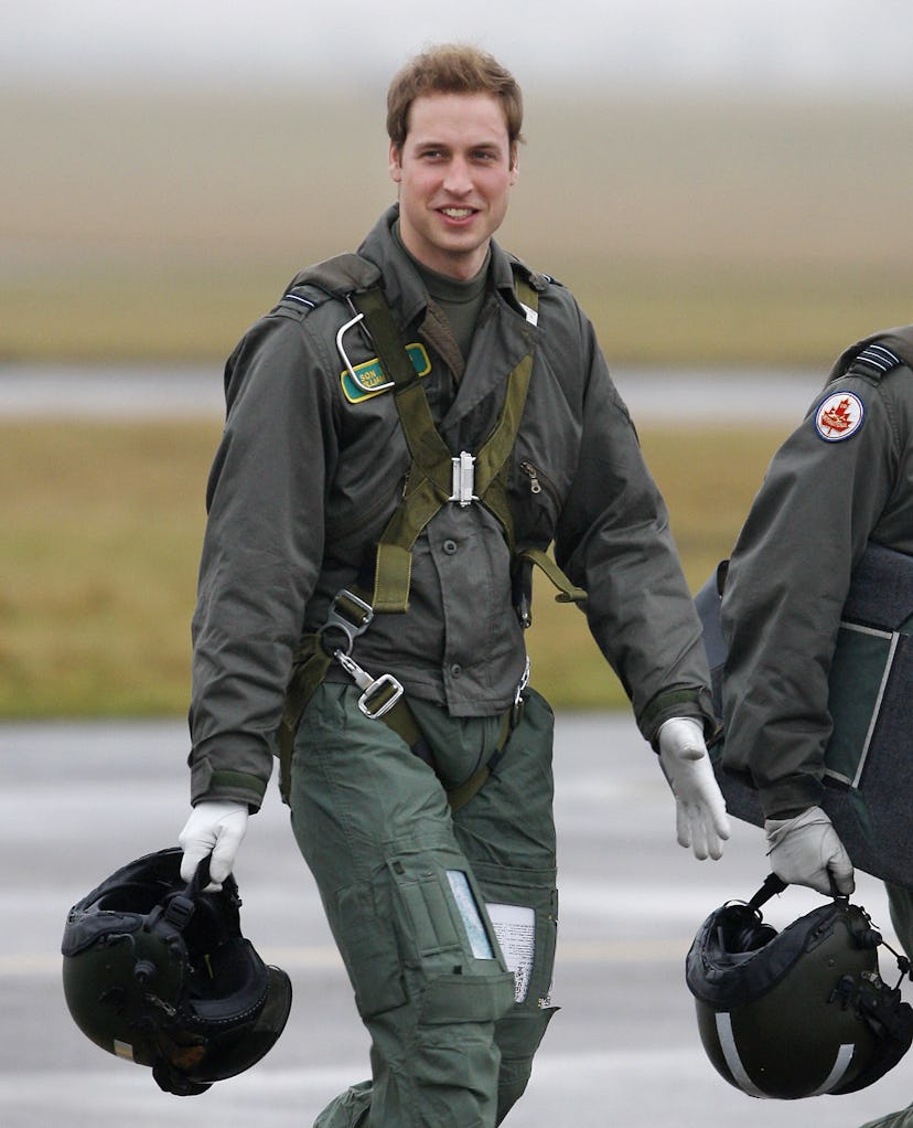 (FILES) Prince William walks across the tarmac on his way to fly a Grob 115E light aircraft, known a...