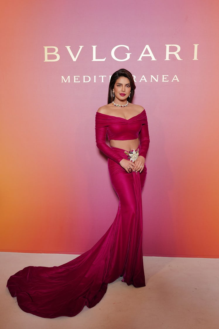 Priyanka Chopra Jonas attends the "Bulgari Mediterranea High Jewelry" event at Palazzo Ducale on May...