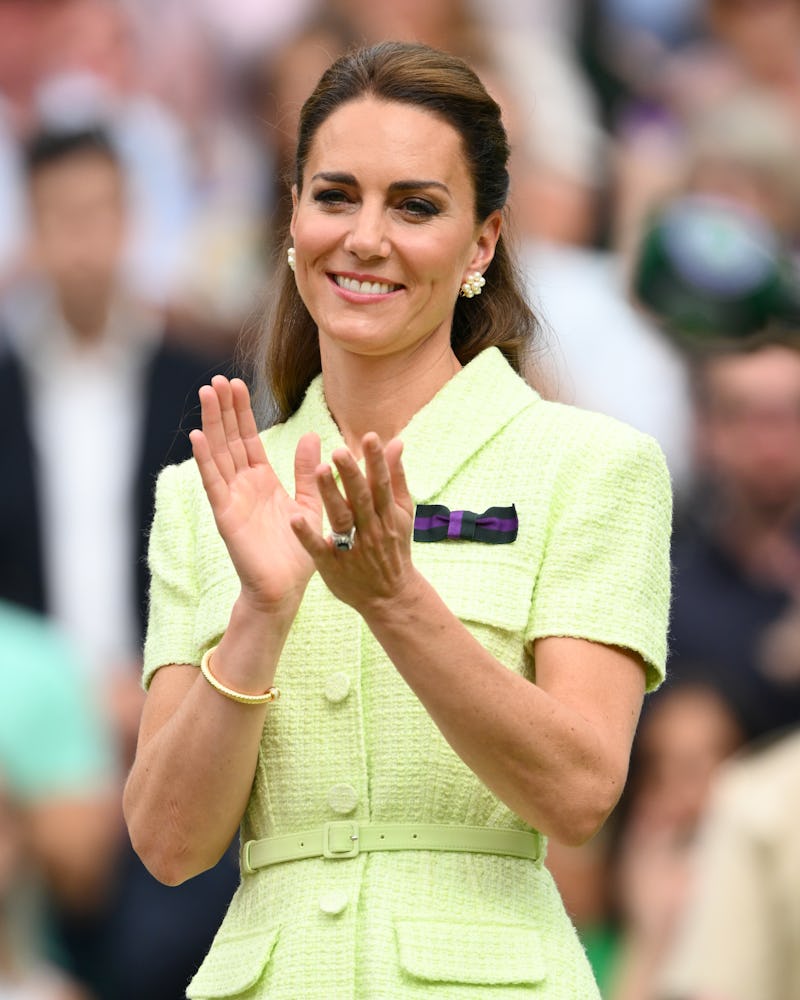 Kate Middleton half-up hairstyle at Wimbledon 2023