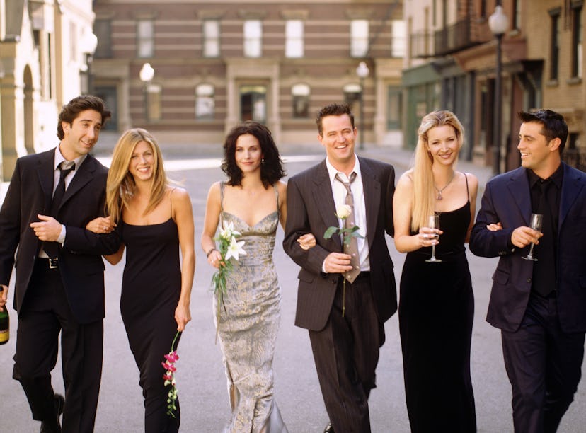 FRIENDS -- Season 6 -- Pictured: (l-r) David Schwimmer as Ross Geller, Jennifer Aniston as Rachel Gr...