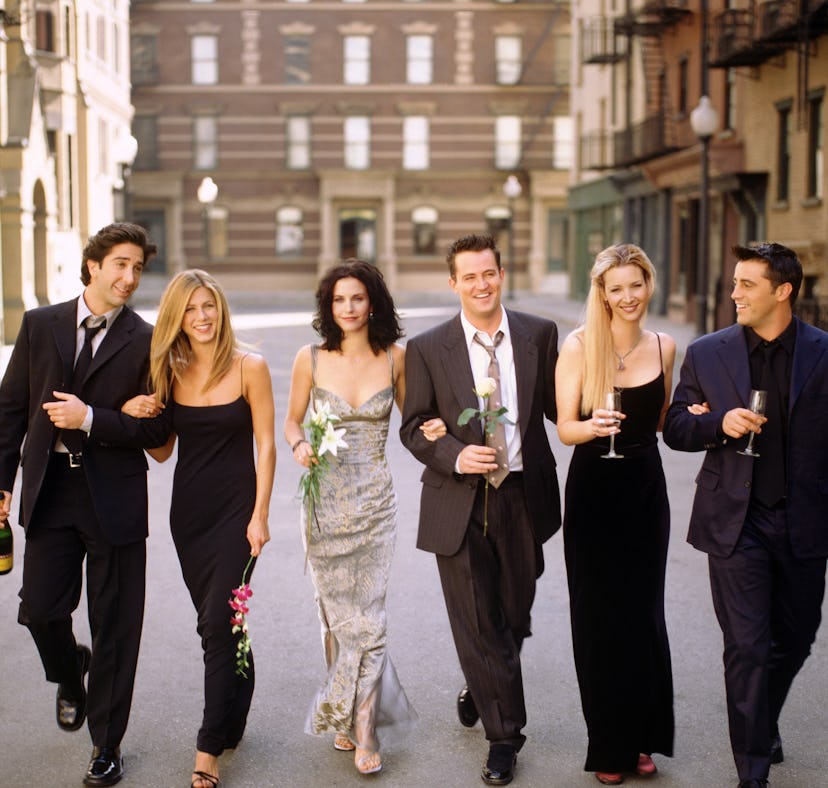 FRIENDS -- Season 6 -- Pictured: (l-r) David Schwimmer as Ross Geller, Jennifer Aniston as Rachel Gr...