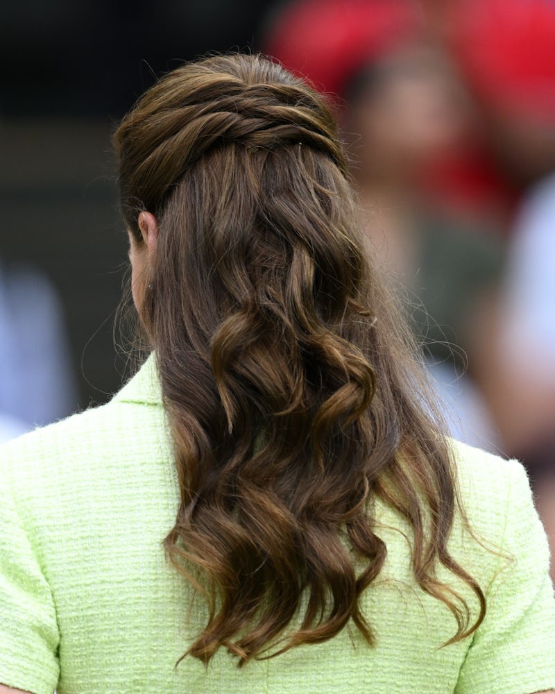 Kate Middleton half-up hairstyle Wimbledon 2023