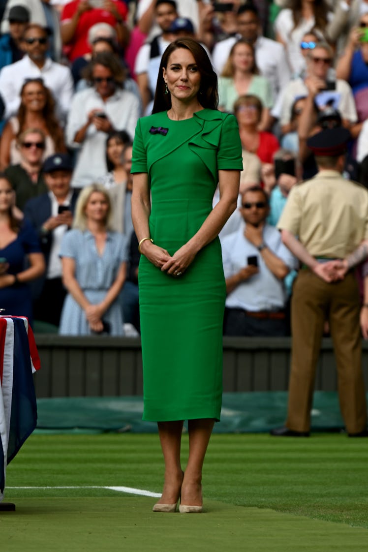 Catherine, Princess of Wales during day thirteen of The Championships Wimbledon 2023 at All England ...