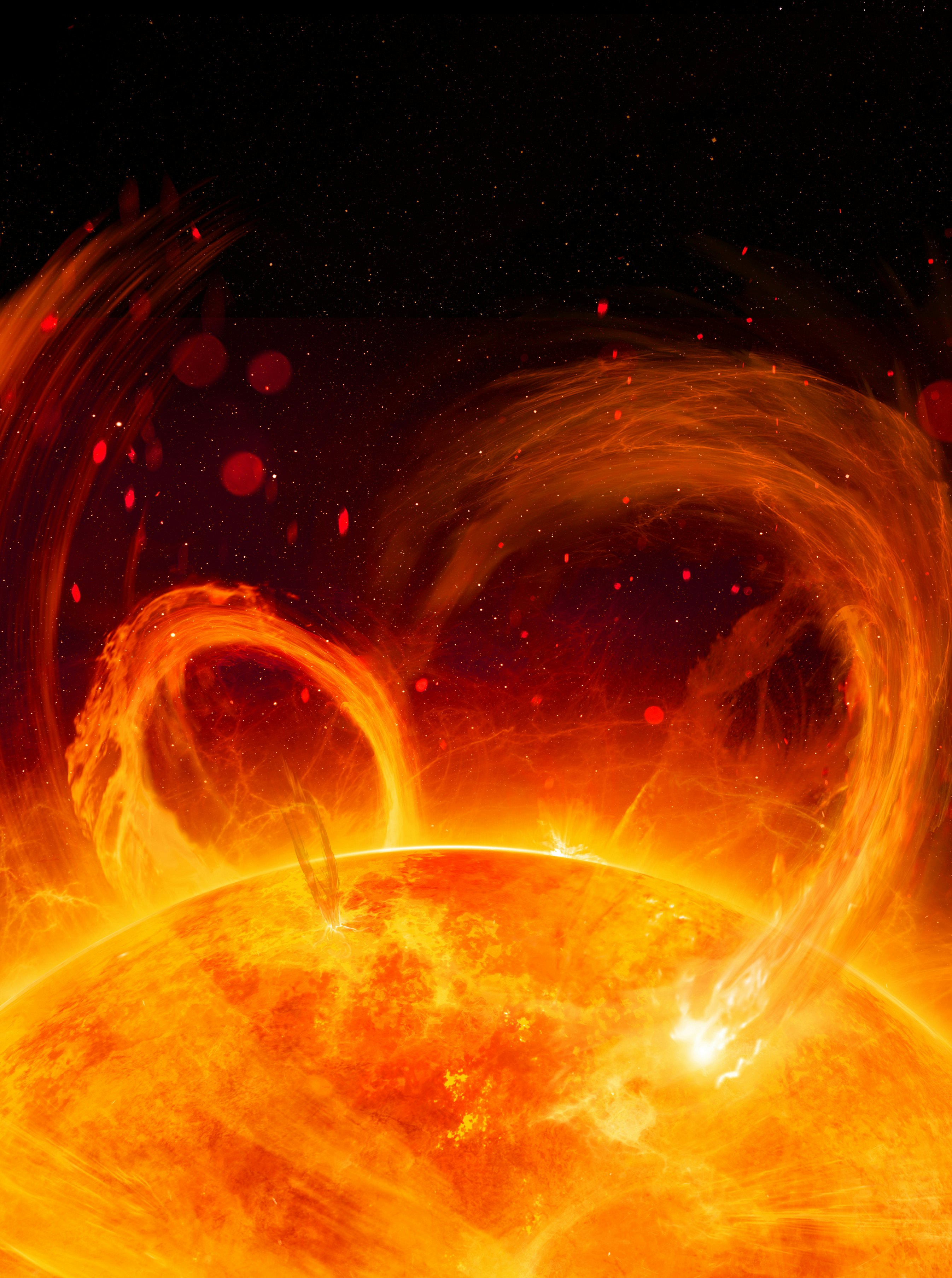 Solar Flare Stock Photo - Download Image Now - Abstract, Astronomy,  Backgrounds - iStock