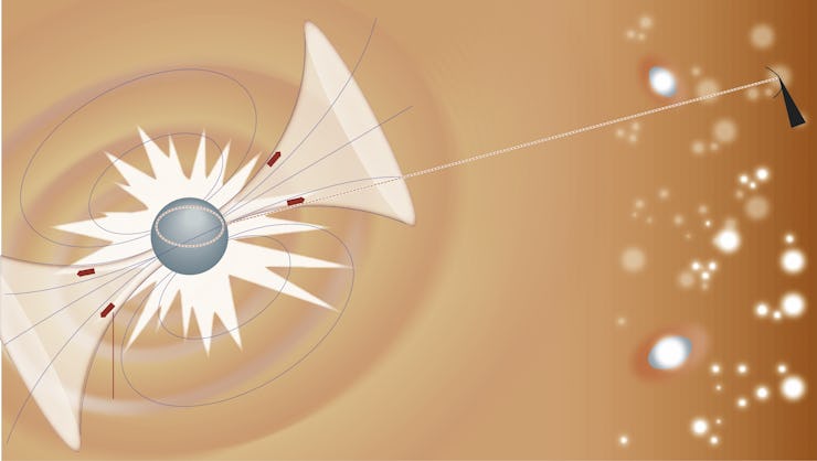 UNSPECIFIED - JULY 16: Pulsating Radio Star, Pulsar, astronomy diagram (Photo by DEA / D'ARCO EDIT...