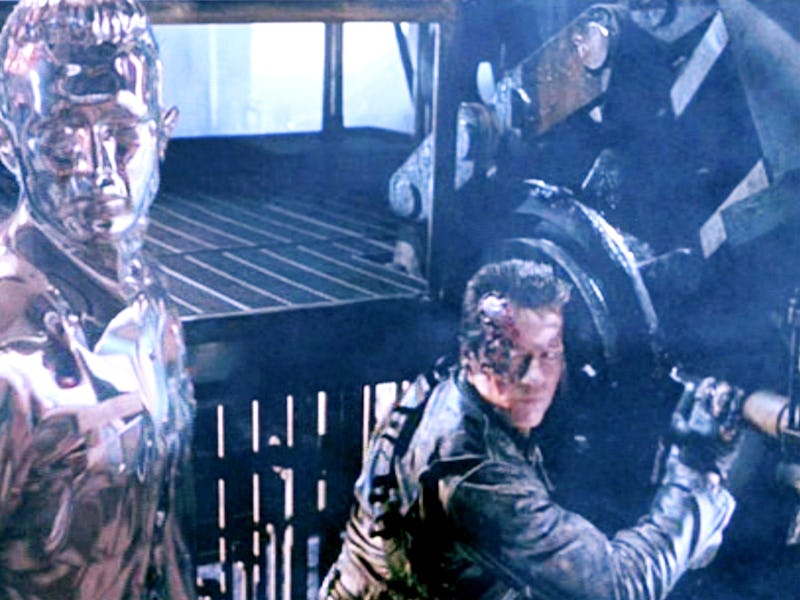 LOS ANGELES - JULY 3: The movie "Terminator 2: Judgment Day", (alt: T2) directed by James Cameron. ...