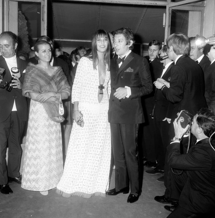 Jane Birkin and Serge Gainsbourg at the Cannes Festival. 