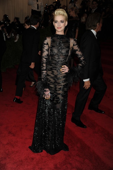 Anne Hathaway attends the 'Punk': Chaos to Couture' Costume Institute Benefit 