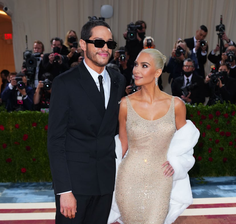 NEW YORK, NEW YORK - MAY 02: Pete Davidson and Kim Kardashian attend The 2022 Met Gala Celebrating "...