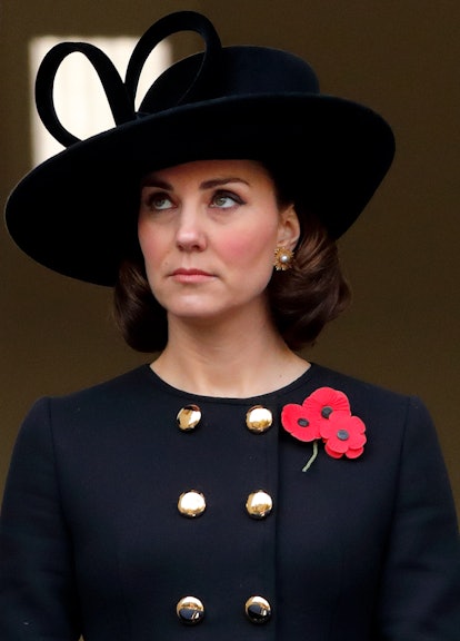 Kate Middleton short bob hair on Remembrance Day 2017 