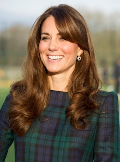 Kate Middleton long bangs with curls