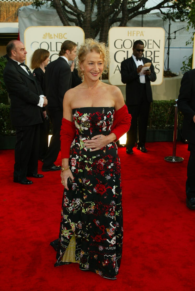 Helen Mirren attends the 60th Annual Golden Globe Awards ceremony at the Beverly Hilton Hotel in Los...