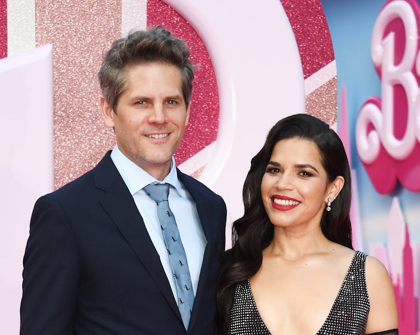 LONDON, ENGLAND - JULY 12: Ryan Piers Williams and America Ferrera attend the European Premiere of "...