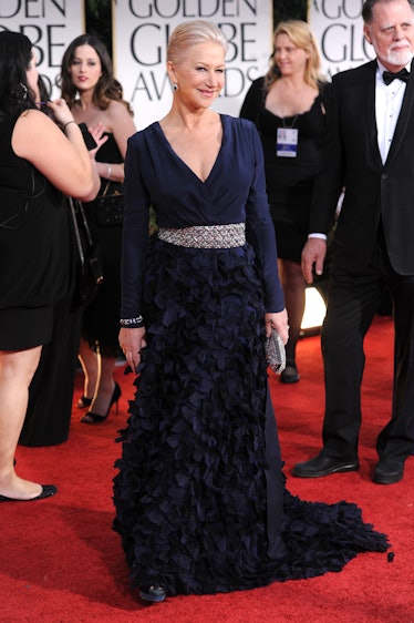 Helen Mirren attends the 69th annual Golden Globe Awards at the Beverly Hilton.