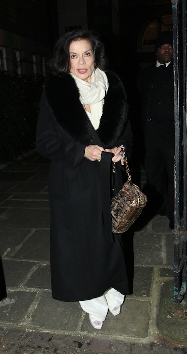 Bianca Jagger, 2 Şubat 2012'de Londra, İngiltere'de Millbank'taki H&M Partisinde.
