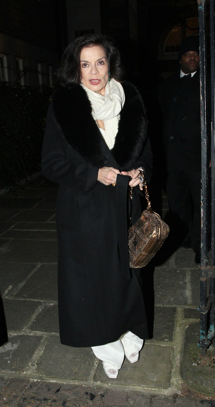 Bianca Jagger at the H&M party on Millbank on February 2, 2012 in London, England.