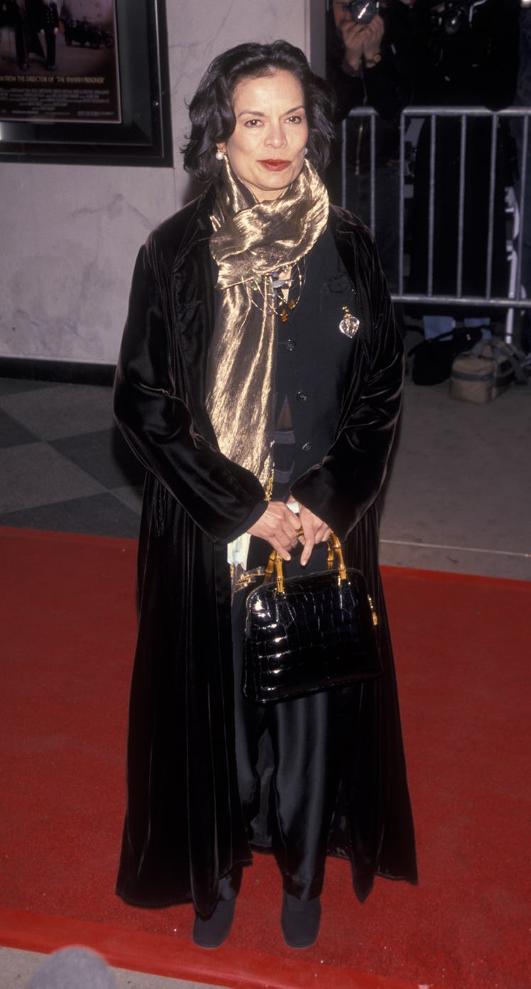 Bianca Jagger attends the premiere of 'The Winslow Bog' on April 12, 1999. 