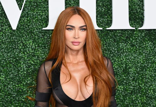 Megan Fox with copper hair in 2023.