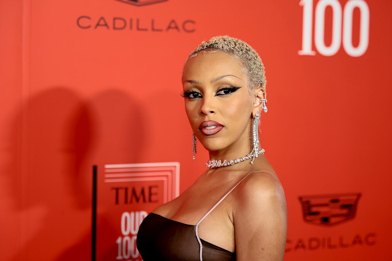 NEW YORK, NEW YORK - APRIL 26: Doja Cat attends the 2023 TIME100 Gala at Jazz at Lincoln Center on A...