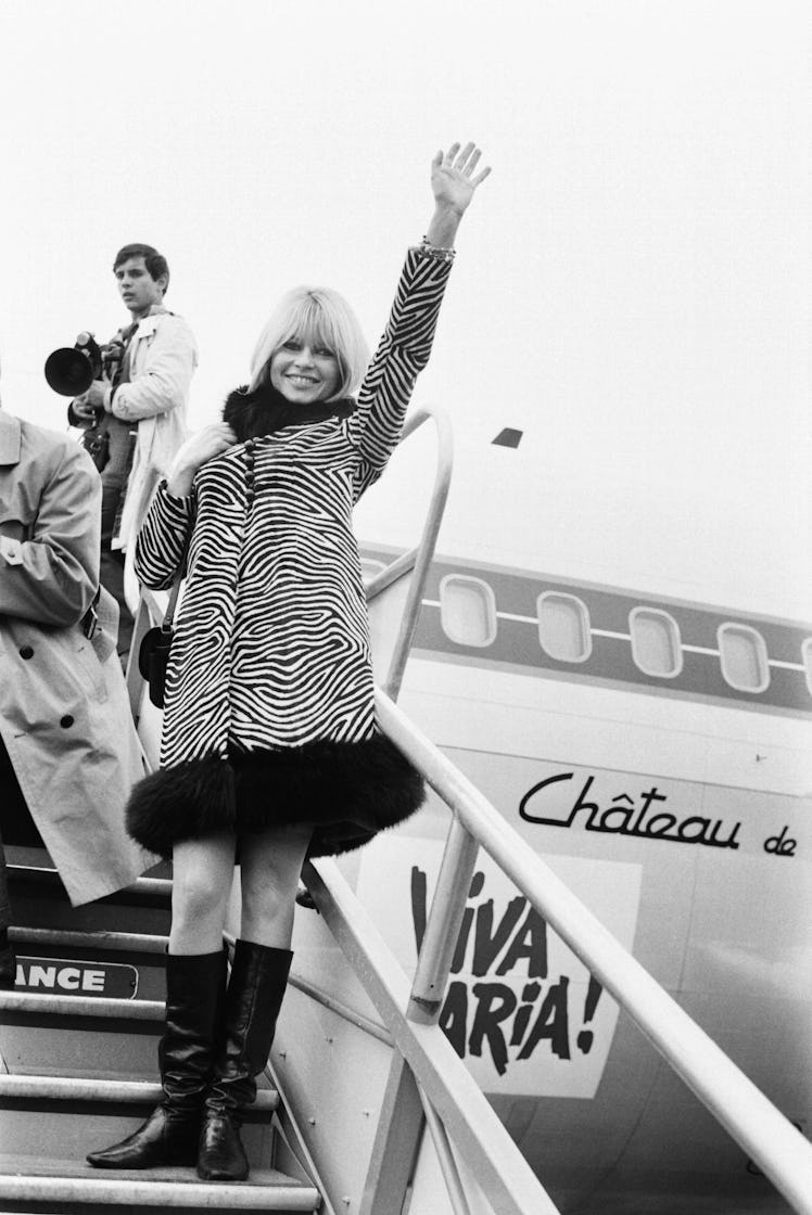 A photo taken on December 16, 1965 shows French actress Brigitte Bardot