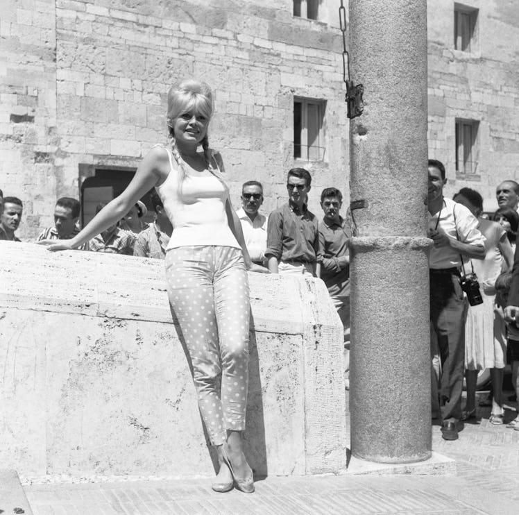 (Original Caption) France's movie star Brigitte Bardot, wearing tight Capri-style pants