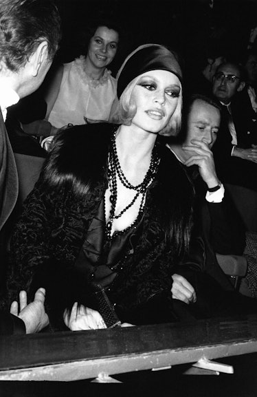 L'actrice Brigitte Bardot lors de la première du film western 'Shalako' le 6 décembre 1968 